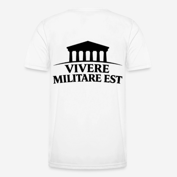 VIVERE MILITARE EST Regular T-Shirt in weiß mit Rückendruck